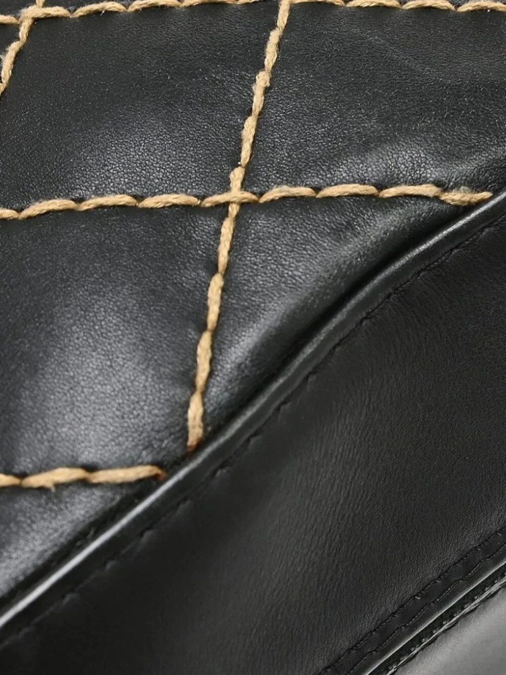 Chanel Black Calfskin Wild Stitch Handbag